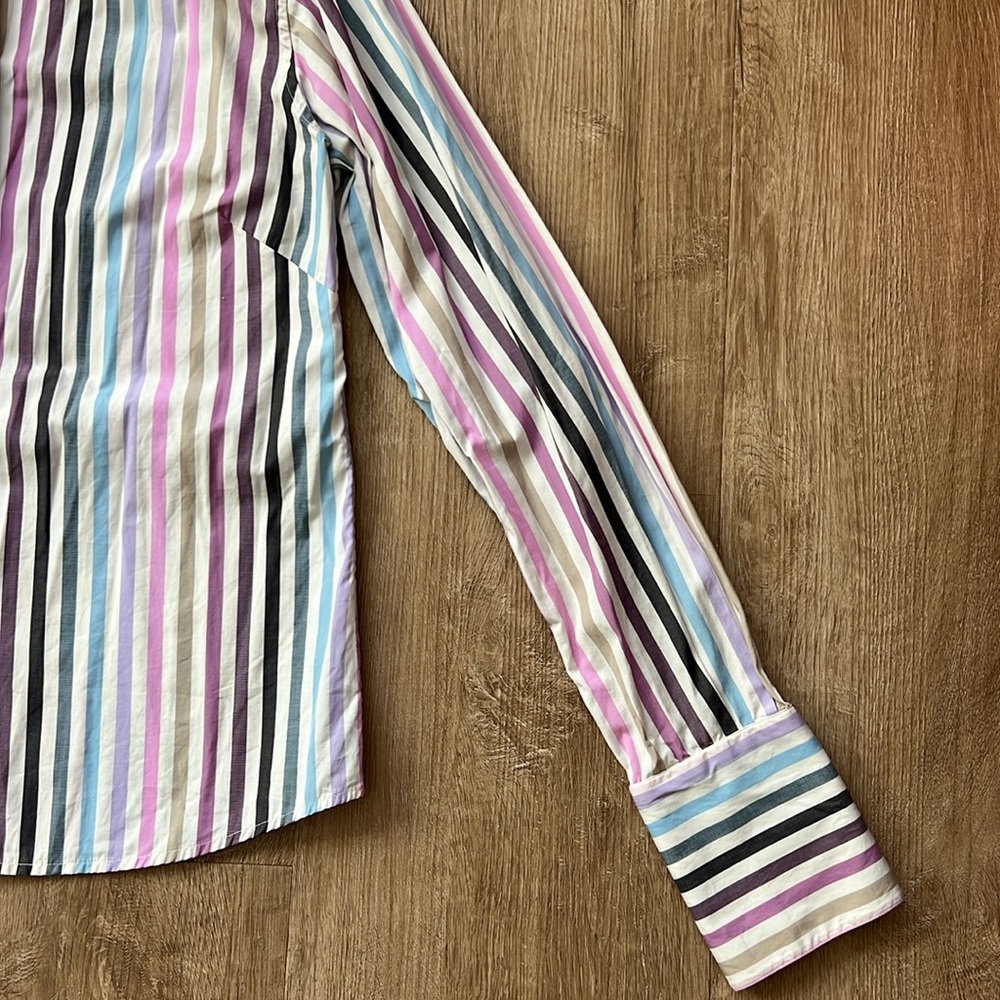 Thomas Pink Women’s Long Sleeve Striped Multicolor Button Down Top Size: 8 - Picture 7 of 17
